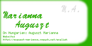 marianna auguszt business card